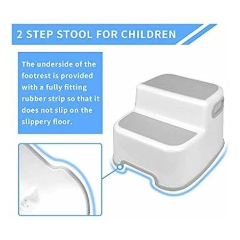 Tabouret Pour Enfants Marche Pieds Enfant Antidérapant En Deux étapes Avec Poignée Tabouret Rehausseur Pour Tout-Petits Convient Aux Enfants De Plus De 18 Mois(Paquet De 2) 6 Tabouret Pour Enfants Marche Pieds Enfant Antidérapant En Deux étapes Avec Poignée Tabouret Rehausseur Pour Tout-Petits Convient Aux Enfants De Plus De 18 Mois(Paquet De 2) – Image 4