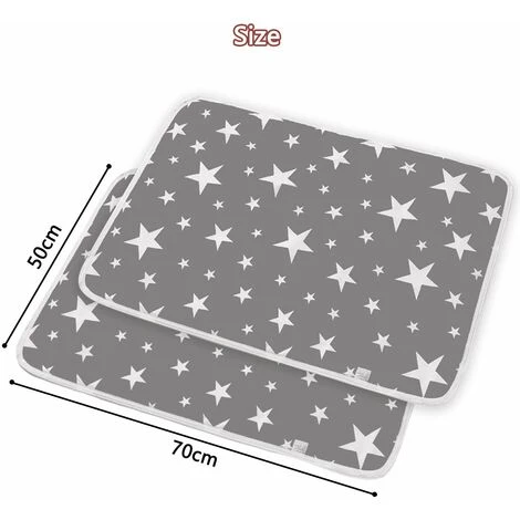 2 Pièces Bébé Matelas à Langer Imperméable Pour Bébés Et Tout-petits Matelas à Langer Lavable Portable Pliable Nouveau-né Matelas à Langer En Déplacement 50x70 Cm 6 2 Pièces Bébé Matelas à Langer Imperméable Pour Bébés Et Tout-petits Matelas à Langer Lavable Portable Pliable Nouveau-né Matelas à Langer En Déplacement 50x70 Cm – Image 4