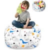 Pouf De Rangement Pour Animaux En Peluche Pour Enfants Avec Poignée De Transport Housse De Pouf En Coton Robuste Parfait Pour Les Jouets Et Les Vêtements Cadeau Pour Enfants (32'')