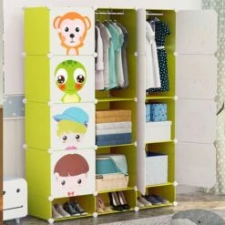 Armoire Modulable Chambre Enfant 15 Cubes Porte Chaussures Et Portemanteau