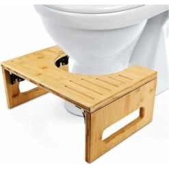 Tabouret De Toilette Pliable, Marchepieds De Toilette Pour Adultes, Tabouret En Bois Peut Soulager La Constipation, Adapté Pour La Salle De Bain, Les Toilettes
