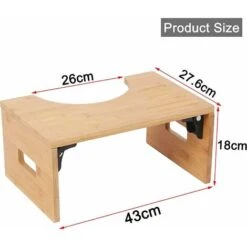 Tabouret De Toilette Pliable, Marchepieds De Toilette Pour Adultes, Tabouret En Bois Peut Soulager La Constipation, Adapté Pour La Salle De Bain, Les Toilettes -ATMOSPHERA || Songmics Soldes Boutique 98045738 3