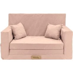 Canapé Enfant Flumi Rose Clair Pliable