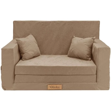 Canapé Enfant Flumi Beige Pliable 3 Canapé Enfant Flumi Beige Pliable